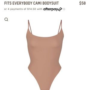 SKIMS FITS EVERYBODY CAMI BODY SUIT size M